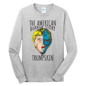 Scary Trumpskin American Horror Spooky Trump Tall Long Sleeve T-Shirt