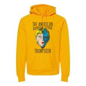 Scary Trumpskin American Horror Spooky Trump Premium Hoodie