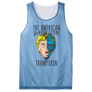 Scary Trumpskin American Horror Spooky Trump Mesh Reversible Basketball Jersey Tank