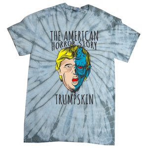 Scary Trumpskin American Horror Spooky Trump Tie-Dye T-Shirt