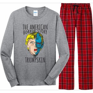 Scary Trumpskin American Horror Spooky Trump Long Sleeve Pajama Set