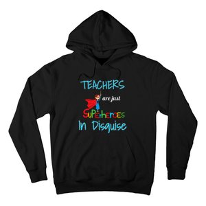 School Teachers Are Superheroes Distressed Design Hoodie