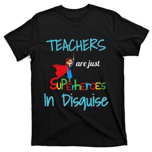 School Teachers Are Superheroes Distressed Design T-Shirt