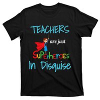 School Teachers Are Superheroes Distressed Design T-Shirt