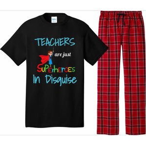 School Teachers Are Superheroes Distressed Design Pajama Set