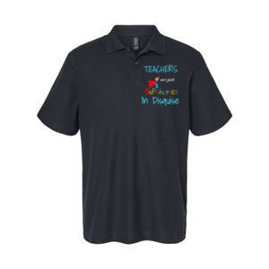 School Teachers Are Superheroes Distressed Design Softstyle Adult Sport Polo