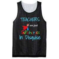 School Teachers Are Superheroes Distressed Design Mesh Reversible Basketball Jersey Tank