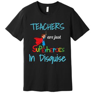 School Teachers Are Superheroes Distressed Design Premium T-Shirt