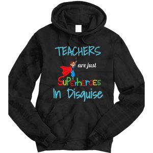 School Teachers Are Superheroes Distressed Design Tie Dye Hoodie