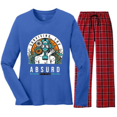 Surviving The Absurd Women's Long Sleeve Flannel Pajama Set 