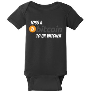 Stylish Toss A Bitcoin To Ur Witcher, Medieval Gamer Design Baby Bodysuit