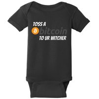 Stylish Toss A Bitcoin To Ur Witcher, Medieval Gamer Design Baby Bodysuit