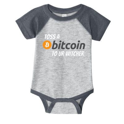 Stylish Toss A Bitcoin To Ur Witcher, Medieval Gamer Design Infant Baby Jersey Bodysuit