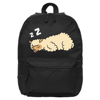 Sleeping Tired Alpaca Pajama Love Alpacas 16 in Basic Backpack