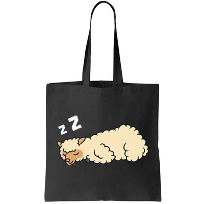 Sleeping Tired Alpaca Pajama Love Alpacas Tote Bag