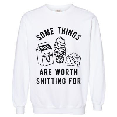 Some Things Are Worth Shitting For Garment-Dyed Sweatshirt