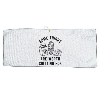 Some Things Are Worth Shitting For Large Microfiber Waffle Golf Towel