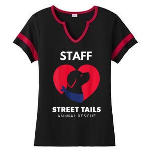 Street Tails Animal Rescue Staff Largew Ladies Halftime Notch Neck Tee