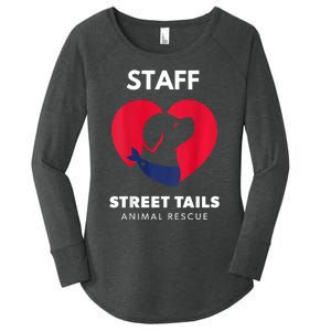 Street Tails Animal Rescue Staff Largew Women's Perfect Tri Tunic Long Sleeve Shirt