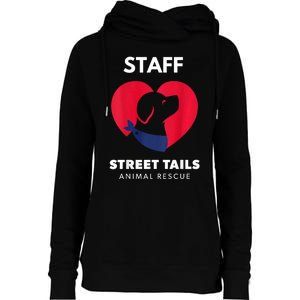 Street Tails Animal Rescue Staff Largew Womens Funnel Neck Pullover Hood