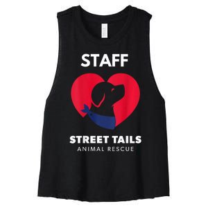 Street Tails Animal Rescue Staff Largew Women's Racerback Cropped Tank