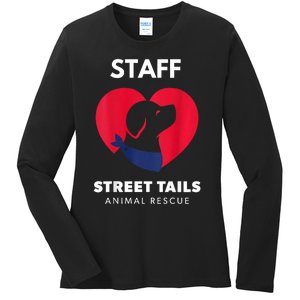 Street Tails Animal Rescue Staff Largew Ladies Long Sleeve Shirt