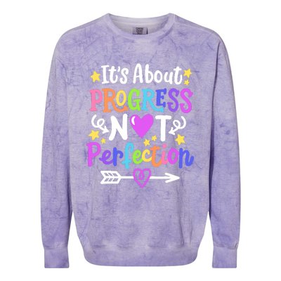 Staar Test About Progress State Test Teacher Testing Monitor Colorblast Crewneck Sweatshirt