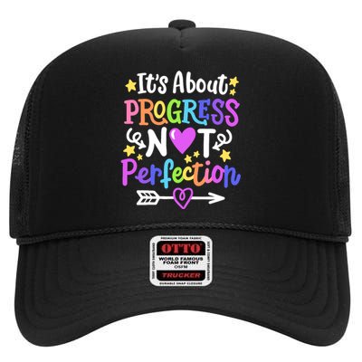 Staar Test About Progress State Test Teacher Testing Monitor High Crown Mesh Back Trucker Hat