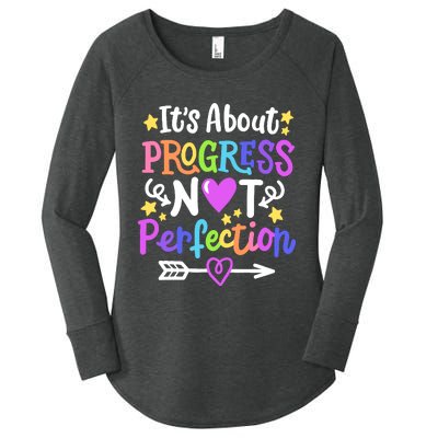 Staar Test About Progress State Test Teacher Testing Monitor Women's Perfect Tri Tunic Long Sleeve Shirt