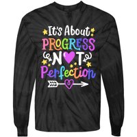 Staar Test About Progress State Test Teacher Testing Monitor Tie-Dye Long Sleeve Shirt