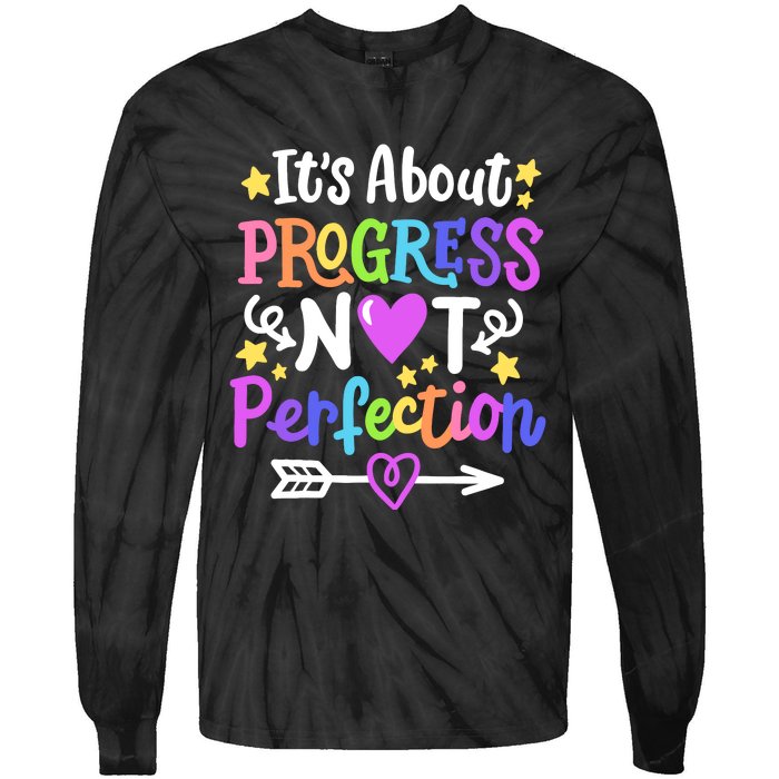 Staar Test About Progress State Test Teacher Testing Monitor Tie-Dye Long Sleeve Shirt