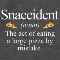 Snaccident The Act Of Eating A Large Pizza By Mistake Vector Backpack