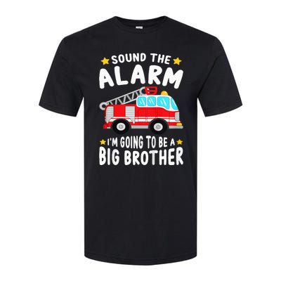 Sound The Alarm I'm Going To Be A Big Brother Firetruck Softstyle® CVC T-Shirt