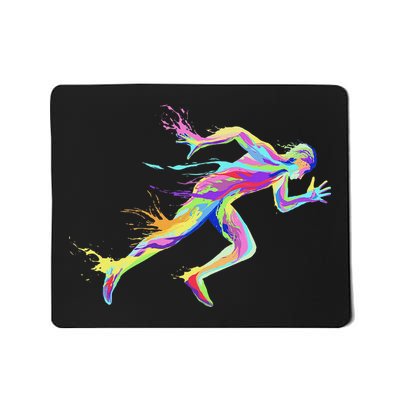 Sprinter Track And Field Runner Running Marathon Mousepad