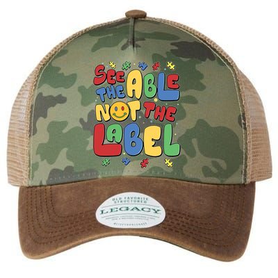 See The Able Not The Label Autism Awareness Legacy Tie Dye Trucker Hat