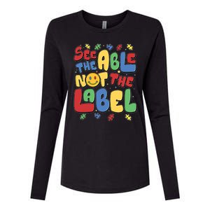 See The Able Not The Label Autism Awareness Womens Cotton Relaxed Long Sleeve T-Shirt