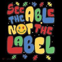 See The Able Not The Label Autism Awareness Drawstring Bag