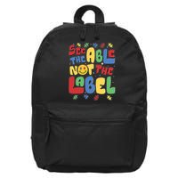 See The Able Not The Label Autism Awareness 16 in Basic Backpack
