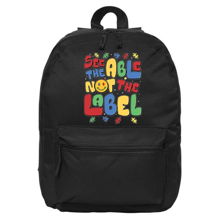 See The Able Not The Label Autism Awareness 16 in Basic Backpack