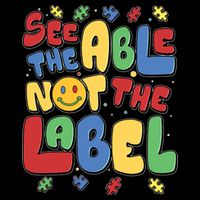See The Able Not The Label Autism Awareness 16 in Basic Backpack