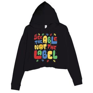 See The Able Not The Label Autism Awareness Crop Fleece Hoodie