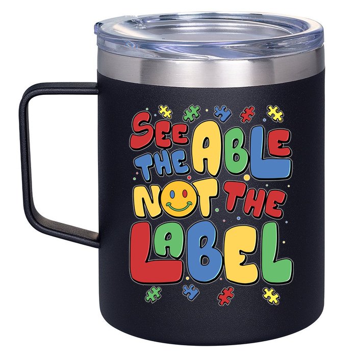 See The Able Not The Label Autism Awareness 12oz Stainless Steel Coffee Mug
