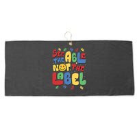 See The Able Not The Label Autism Awareness Large Microfiber Waffle Golf Towel