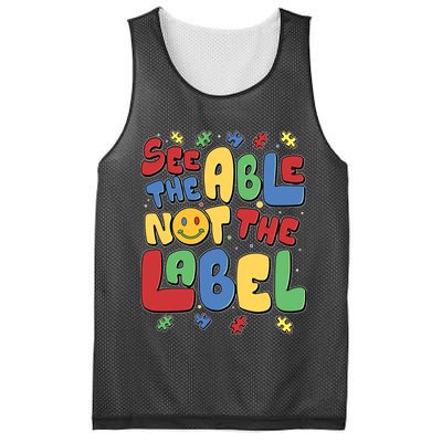 See The Able Not The Label Autism Awareness Mesh Reversible Basketball Jersey Tank