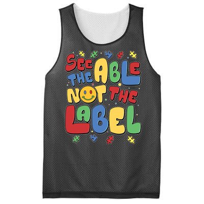 See The Able Not The Label Autism Awareness Mesh Reversible Basketball Jersey Tank