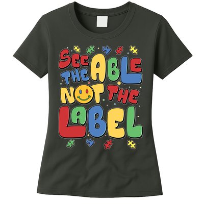 See The Able Not The Label Autism Awareness Womens T-Shirt