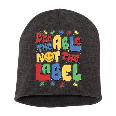 See The Able Not The Label Autism Awareness Short Acrylic Beanie