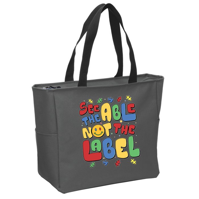 See The Able Not The Label Autism Awareness Zip Tote Bag