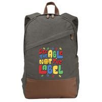 See The Able Not The Label Autism Awareness Cotton Canvas Backpack