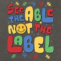 See The Able Not The Label Autism Awareness Cotton Canvas Backpack